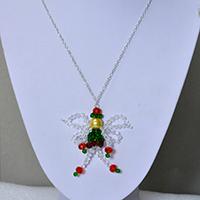 Christmas Angel Jewelry Design – How to Make a Beaded Angel in Red and Green 