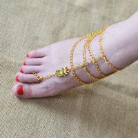 How to Make a Fashionable Multi Gold Chains Anklet At Home 