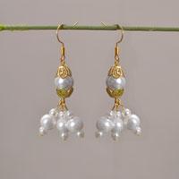  How to Make Fashion White Pearl Beads Drop Earrings for Wedding