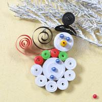 Pandahall Tutorial on How to Make a Christmas Paper Quilling Snowman Craft