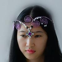 How to Make a Purple Wire Wrapped Headpiece with Rhinestone Drop 