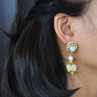 Pandahall Tutorial - How to Make a Pair of White Pearl Ear Studs for Girls
