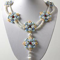 How to Make Double Strands Pearl Beads Pendant Necklace for Wedding 