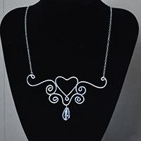 How to Make a Silver Waist Chain with Wire Wrapped Heart Ornament 