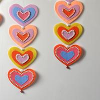 How to Make Pretty Felt Heart Hanging Ornaments with Pearl Decorated 