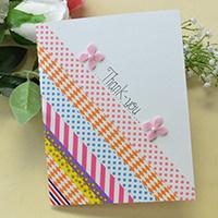 How to Make an Easy Scrapbook Tape Thank-you Card for Mother's Day 