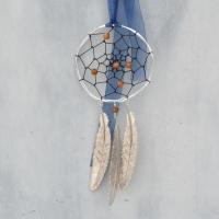 How to Make Simple Mini Dream Catcher with Silver Leaves Pendants 