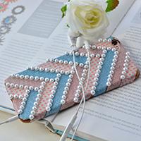 How to DIY a Fashion Washi Tape Phone Case with White Pearls Decorated