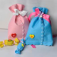 Children's Day Gift – How to Make Colorful Felt Candy Bag with Lovely Bow 