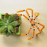 How to Make a Cute Orange Chenille Stem Spider Craft for Home Decoration