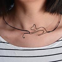 Wire Jewelry Idea-- How to Make Cute Wire Wrapping Cat Necklace with Copper Wire