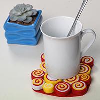 Easy Felt Craft Idea--How to Make Easy Felt Tea Coaster for Kids 