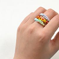 How to Make Easy Aluminum Wire Ring with Colorful Nylon Threads