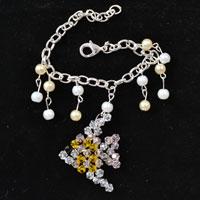 How to Make a Handmade Pearl and Chain Bracelet with Glass Bead Fish Pendant