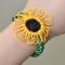 Pandahall Free Instructions on Making Charming Nylon Thread Braided Sunflower Bracelet 