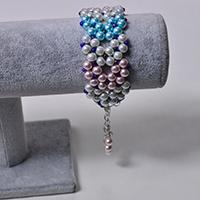 PandaHall Free Tutorial – How to Make a Pearl Bead Stitch Wide Bracelet 