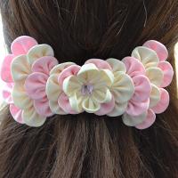 How to Make Easy Ribbon Petal Hair Clip with Rhinestone Cabochon 