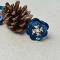 Pandahall Original DIY- How to Make Handmade Blue Button Flower Rings with Pearls and Seed Beads