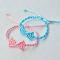 How to Make Pink and Blue Nylon Thread Butterfly Bow Friendship Bracelets