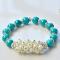 How to Make a Simple Beaded Bracelet with Turquoise Beads and Pearl Beads