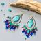Pandahall Original DIY Project - How to Make a Pair of Turquoise Bead Chandelier Earrings