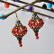 How to Make Vintage Style Christmas Earrings with Red Glass Beads