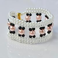 How to Make Chic and Elegant Multi-strand Beaded Pearl Bracelet