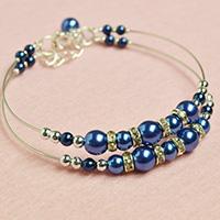 Pandahall Easy Project- How to Make Simple Blue Pearl Bracelet within Two Steps