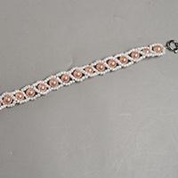 How Do You Make a Fresh Pink Pearl Beads Bracelet with White Seed Beads