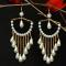 How to Make Graceful Chandelier Earrings with White Pearl Beads and Golden Chains