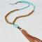 How to Make a Boho Style Tassel Necklace with Turquoise Beads and Wood Beads