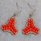 Pandahall Tutorial on How to DIY Red 2-Hole Seed Beads Earrings with Silver Seed Beads