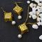 Pandahall Original DIY Project - How to Make Golden Cube Pendant Necklace and Earrings Jewelry Set