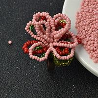 Pandahall Original Project-How to Make Flower Seed Beads Ring in Two Steps