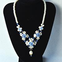 Detailed Tutorial on How to Make an Exquisite Pearl Bead Flower Pendant Necklace