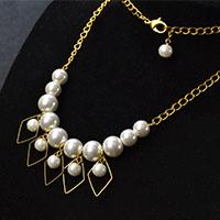 How to Make Pretty Pearl Beaded Chain Necklace for Wedding