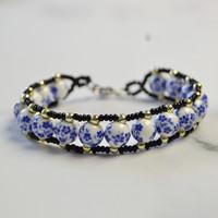 Beebeecraft Tutorial on How to Make black seed beads Bracelet with Ceramic Beads