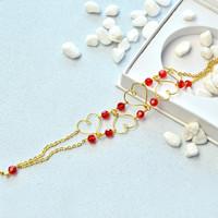 Beebeecraft ideas on making wire wrapped Heart Bracelet with Glass Beads