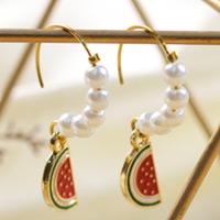 Beebeecraft Tutorials on How to Make Pearl Watermelon Earrings