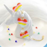PandaHall Idea on Rainbow Heart-shaped Bracelet