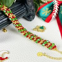 PandaHall Idea on Christmas Colored Spiral Bracelet