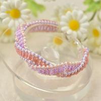 PandaHall Idea on Pink and Purple Seed Beaded Bracelet