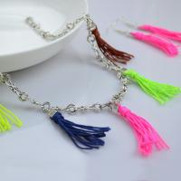 Personalized Mother's Day jewelry- Colorful Tassel Necklace Earring Set