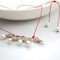 Inspired pearl necklace designs-a string and pearl charm necklace for girls