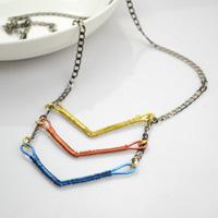 Handmade copper jewelry - DIY coiled chevron necklace 