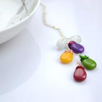 Handmade pendants made with colorful Briolettes- DIY handcrafted fine jewelry