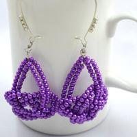 Handmade Beaded Jewelry- DIY Handmade Earring in Josephine Knot Pattern