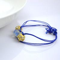 Hand Beaded Jewelry- DIY String Bracelet with Lampwork and Rhinestone Bead