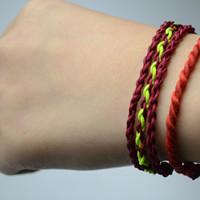 How to Make 3-strand Braided Friendship Bracelet out of String