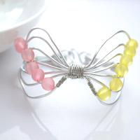 Handcrafted Bowknot Bracelet - Create Your Own Charm Bracelet with Wires and Beads